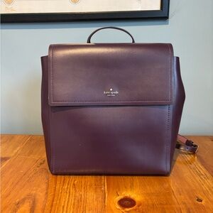 Kate Spade Plum Leather Backpack Bag